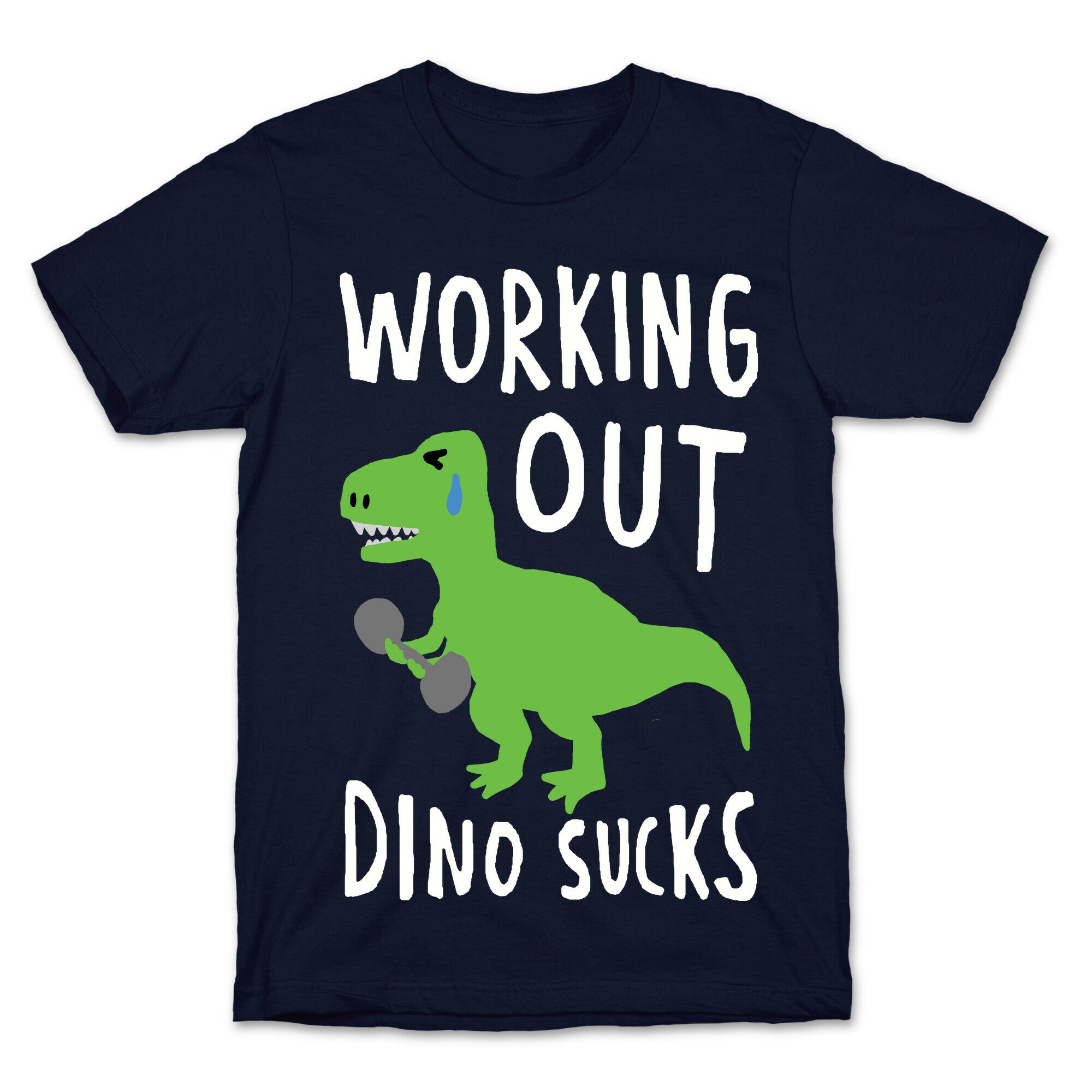 Working Out Dino Sucks Dinosaur T-Shirt